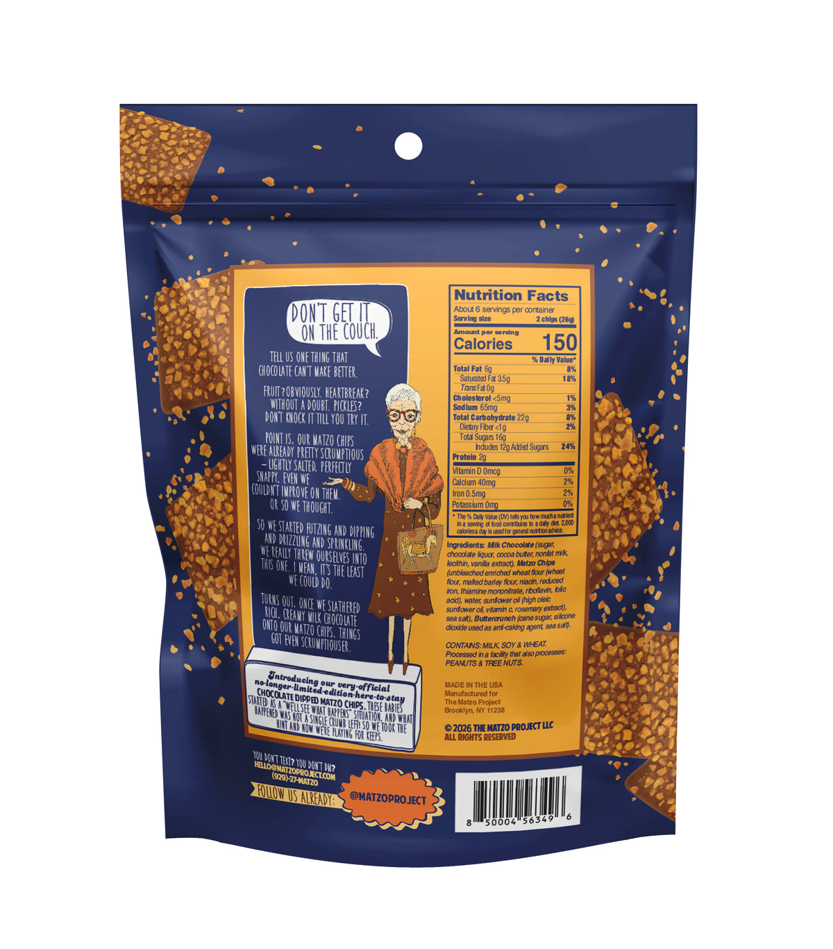 Chocolate-Dipped Matzo Chips (2 Pack)