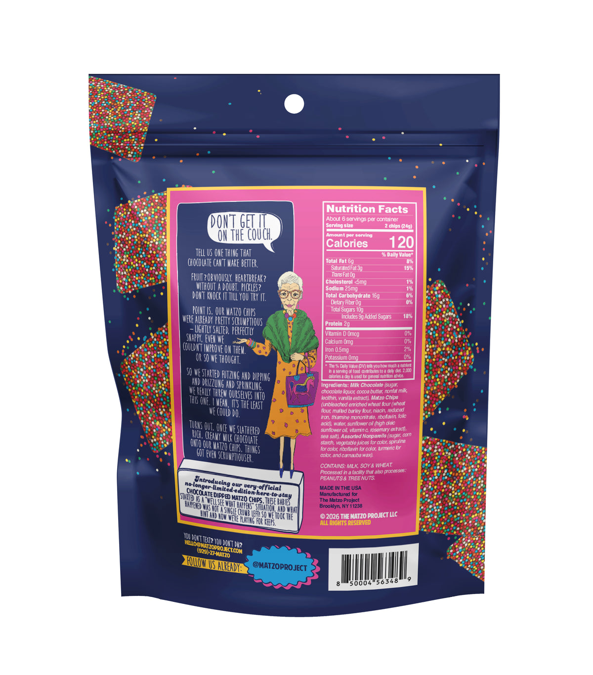 Chocolate-Dipped Matzo Chips (2 Pack)
